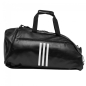 Preview: adidas Sporttasche - Sportrucksack Kunstleder schwarz/weiss