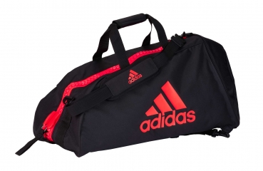 adidas 2in1 Bag "martial arts" black/red Nylon, adiACC052