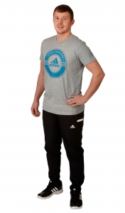 adidas Taekwondo Community Line Shirt "Circle" grey/blue, adicsts01T