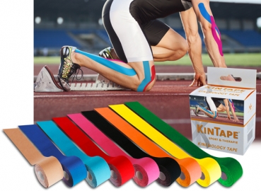 Preview: KinTape Kinesiologie Tape 5 cm x 5 m Rolle - grün