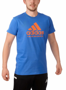 adidas Community line T-Shirt Taekwondo Performance blue/orange, ADICTTKD