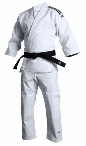 adidas Judo-Anzug "Training" weiß/schwarze Streifen, J500