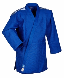 adidas Judoanzug CHAMPION III IJF - Model 1 blau/weiße Streifen JIJFBS