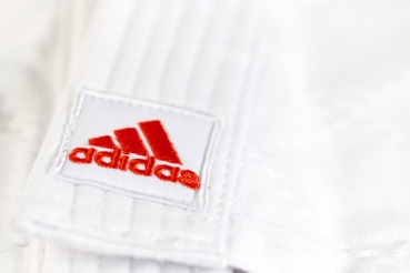adidas Judo-Anzug "Quest" weiß/rote Streifen, J690