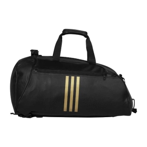adidas Sporttasche - Sportrucksack Kunstleder schwarz/gold