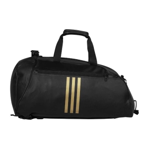 adidas Sporttasche - Sportrucksack Kunstleder schwarz/gold