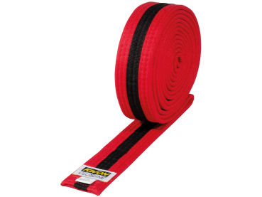 KWON Clubline Soft Gürtel - mehrfarbig - rot-schwarz-rot