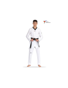 Daedo WT-Stil Wettkampf Dobok schwarzer Kragen TA 2025 - inkl. Rücken- und Hosenbeindruck - Tigers Berlin