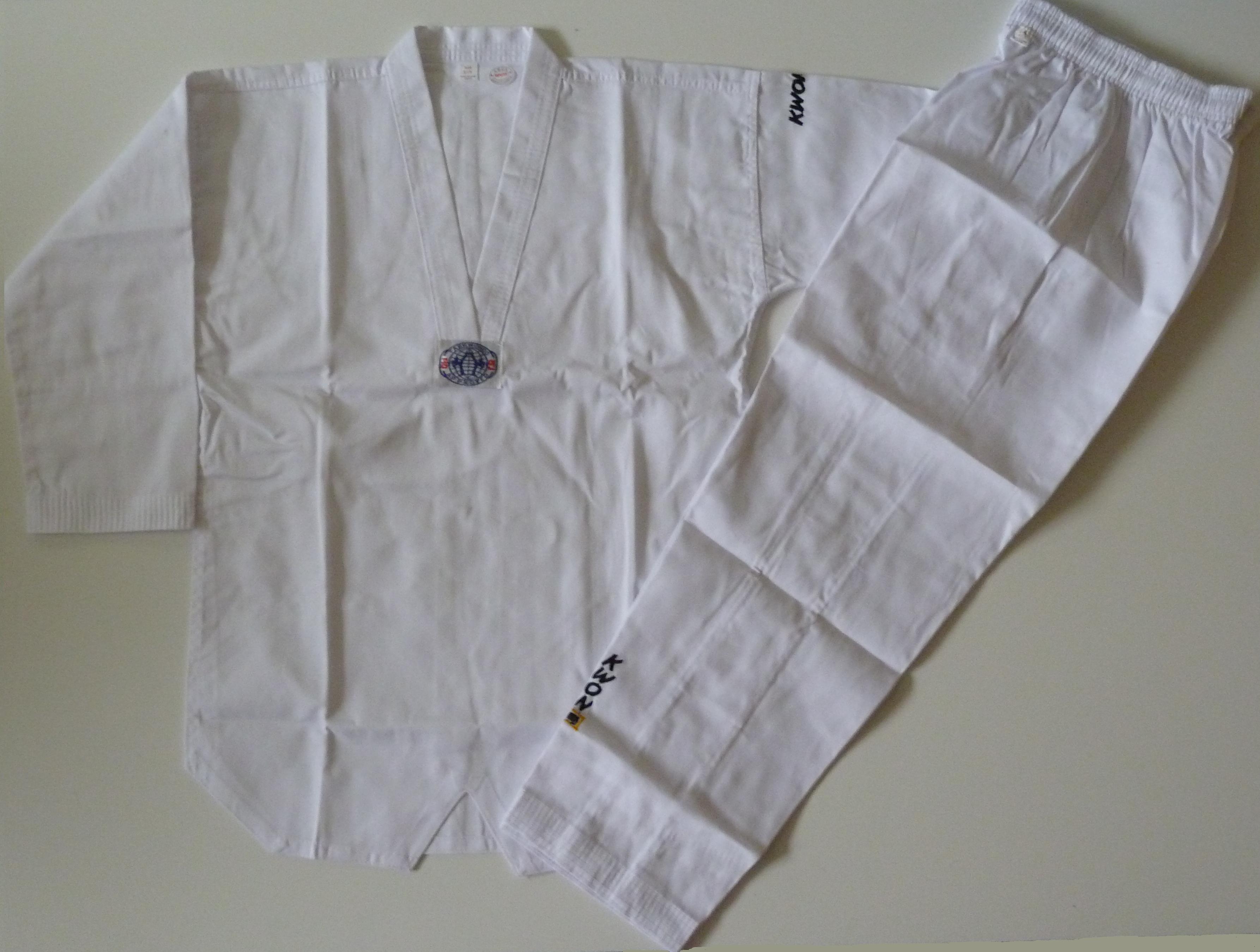 weißes Revers 190cm Taekwondo Anzug Starfighter Taekwondoanzug von KWON 