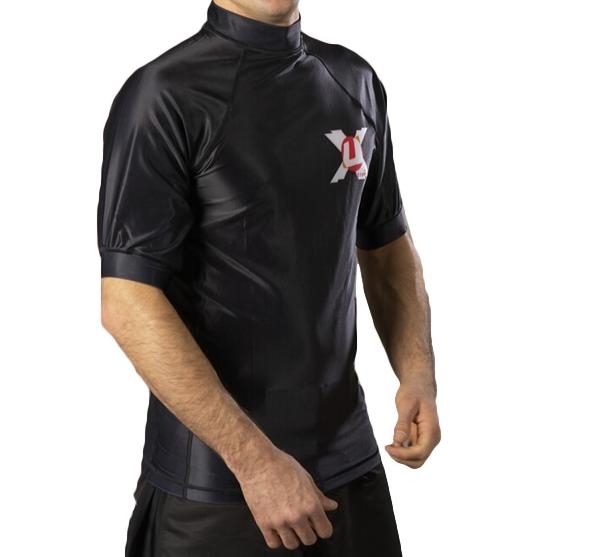 kurz weiß Laufshirt Ju-Sports Compression Shirt Undergi Rash Guard 