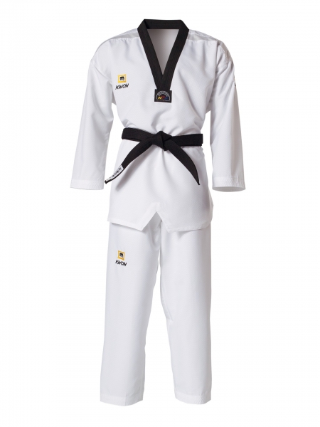 KWON TKD Anzug Fightlite schwarzes Revers