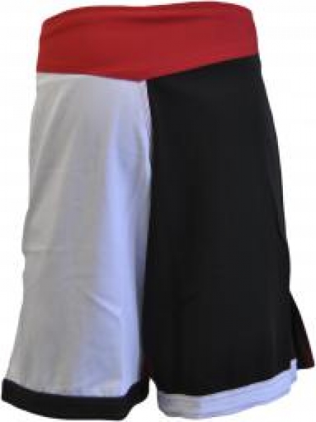 PHOENIX MMA Shorts schwarz-weiß-rot, Stretch