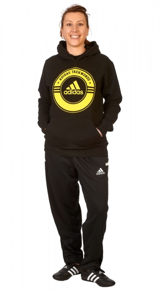 adidas Community line Hoody Taekwondo "Circle" black/yellow, adiCSH05T