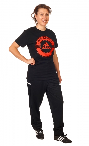 adidas Taekwondo Community Line Shirt "Circle" black/red, adicsts01T