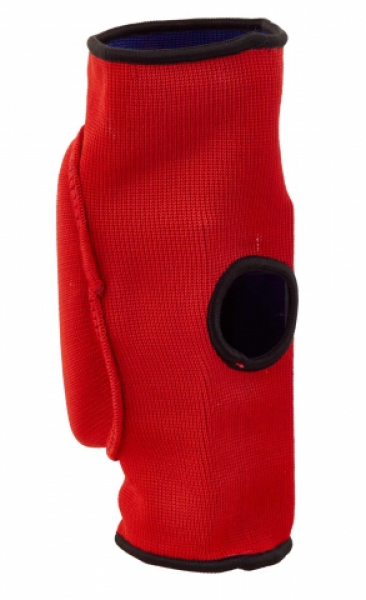 Ju-Sports Wende-Knieschoner Rot/blau - Elastische Baumwolle | Für Kampfsport Damen Herren Kinder Größe L