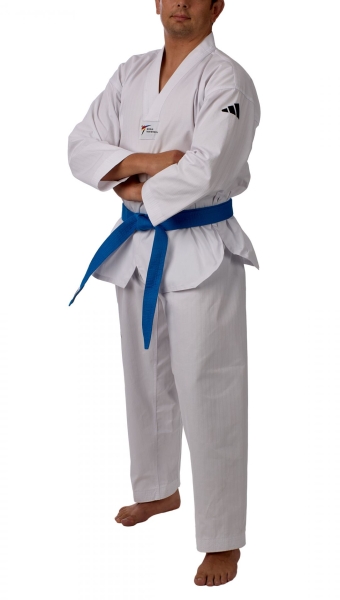 Adidas adichamp II weißes Revers Taekwondoanzug, ADITCH02