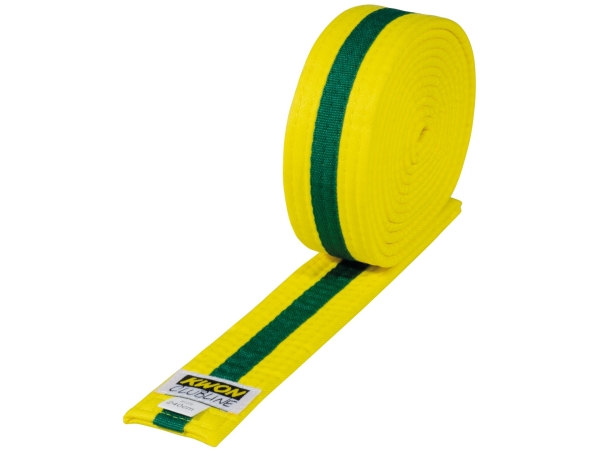 KWON Clubline Soft Gürtel - mehrfarbig - Gelb-grün-gelb