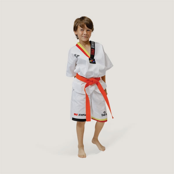 TA1002 Daedo NEW KID SUMMER DOBOK (YELLOW/RED)