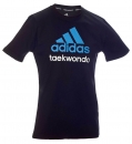 adidas Community line T-Shirt Taekwondo schwarz / blau