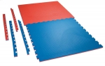 Puzzlematte "Checker" 2 cm rot/blau Wendematte